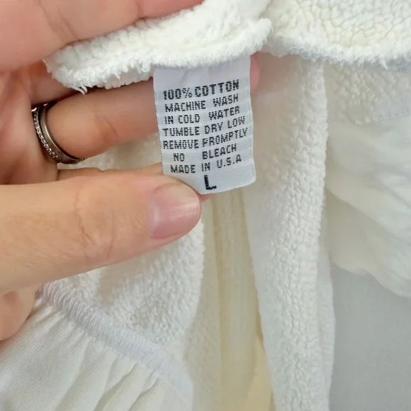 SET Active White Pull-On Heavyweight Sweat Shorts Size Large - Picture 6 of 6